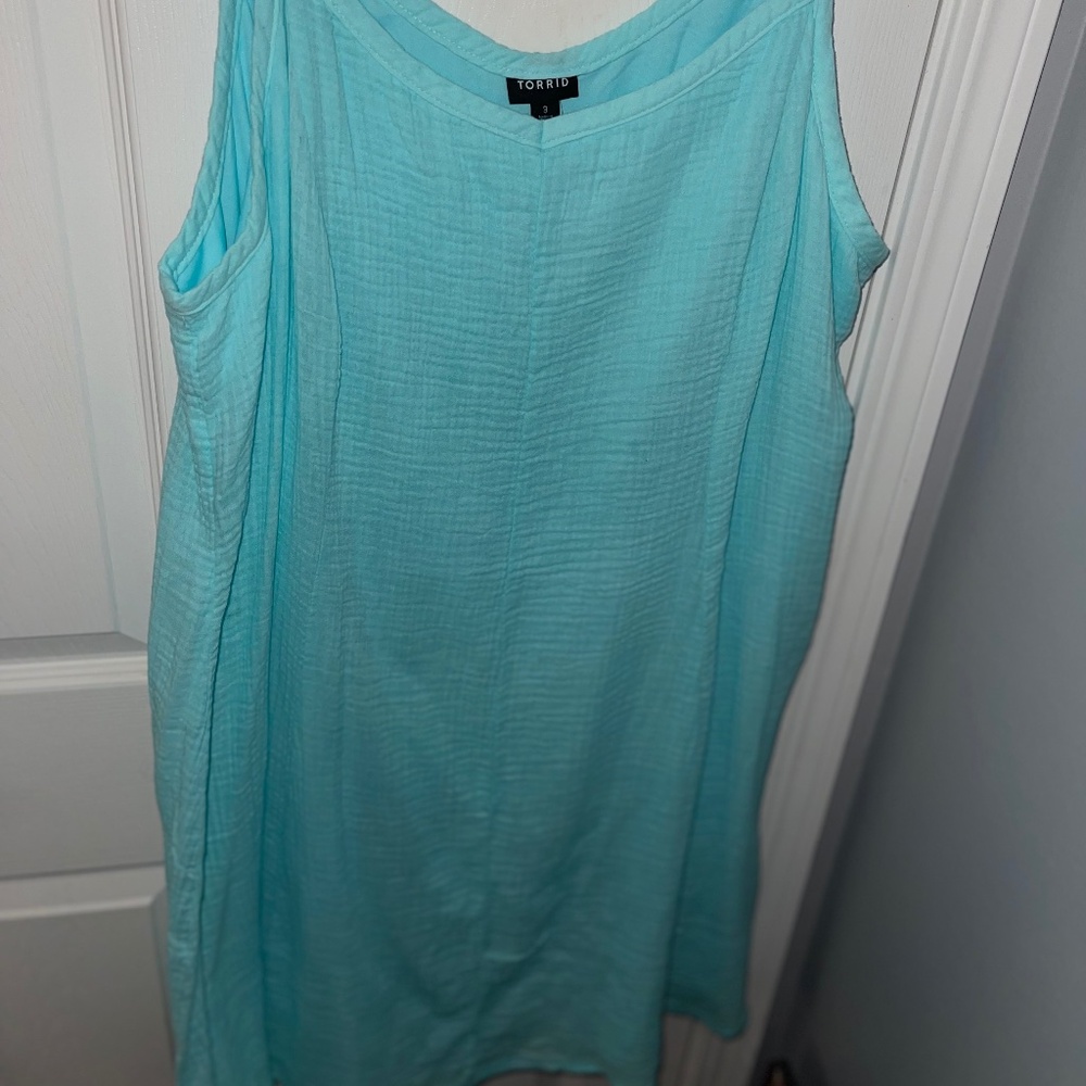 Torrid Blue Tank Dress size 3